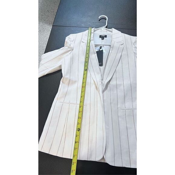 JONES NEW YORK WHITE PRALINE PIN STRIPE BLAZER SZ XS P1-4 NEW - Picture 9 of 10
